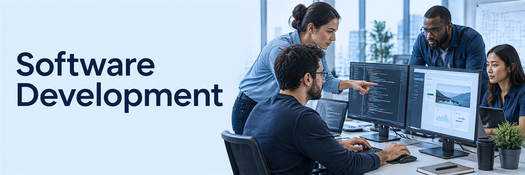 JazzWeb software development team working on a digital platform
