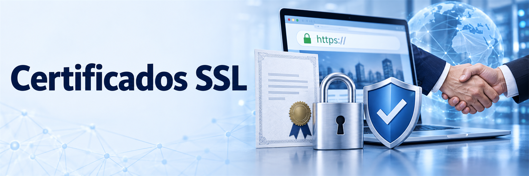 Certificados SSL para proteger sitios web empresariales con conexiones HTTPS cifradas